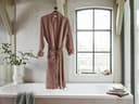 Kimono Bademantel Gewaschenes Leinen Clay Rose