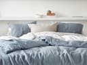 Kissenbezug Gewaschenes Leinen Dusk Blue