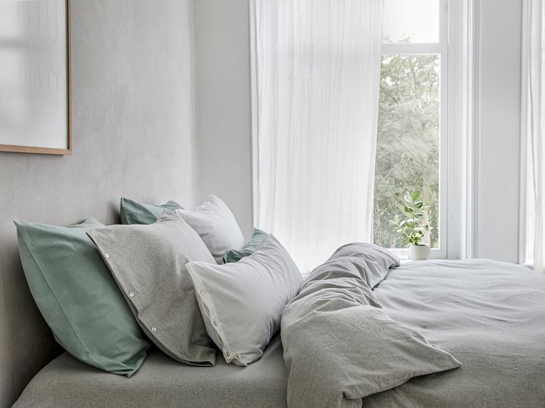 Flanell-Bettwäsche Light Grey