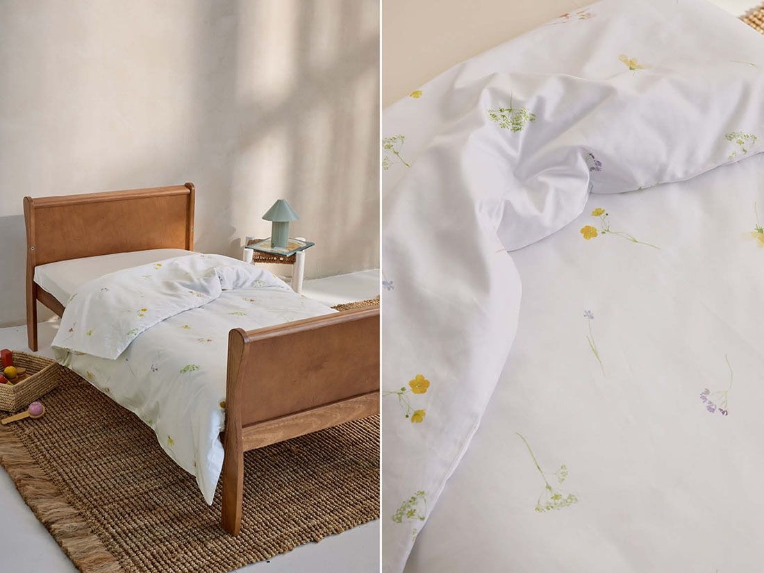 Kinderbettwäsche Baumwollsatin Wild Flowers