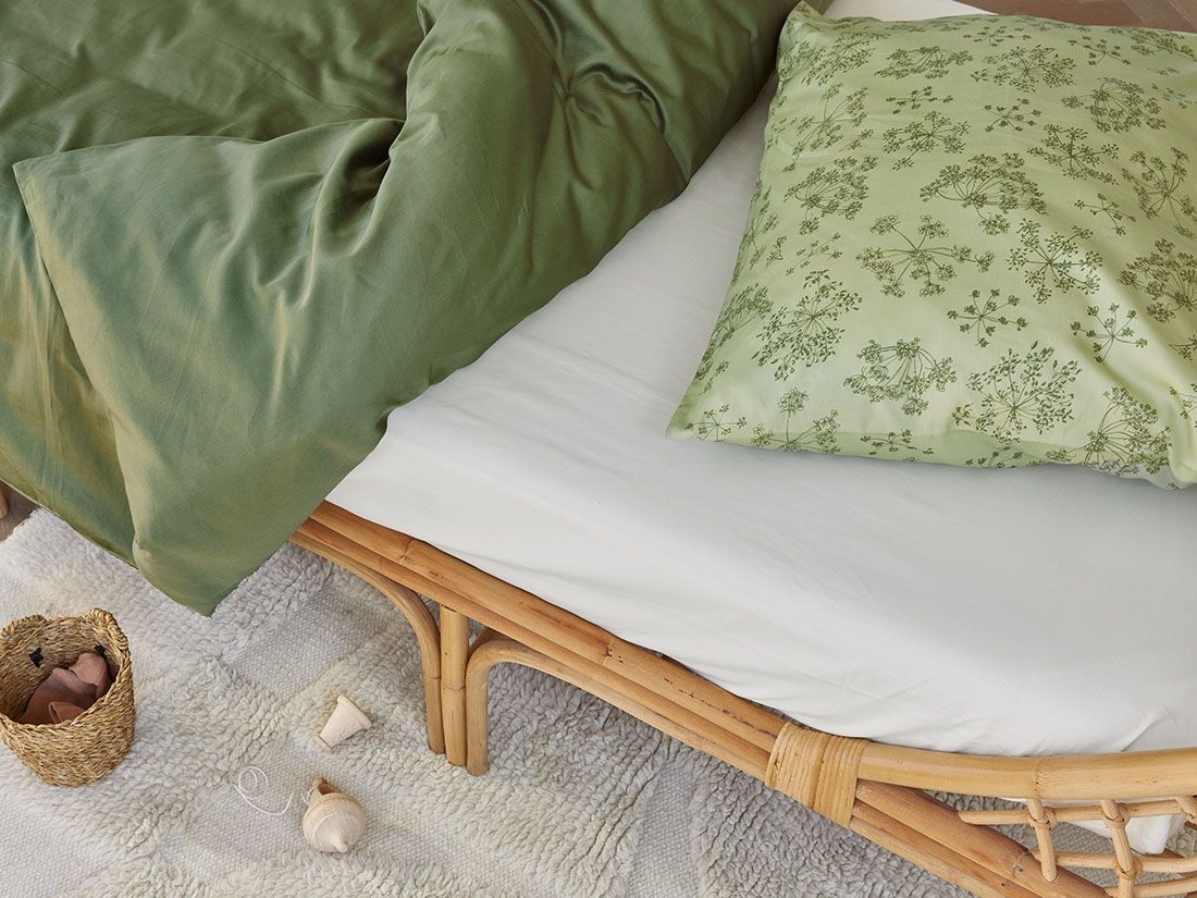 Kinderspannbettlaken Baumwollsatin Warm White