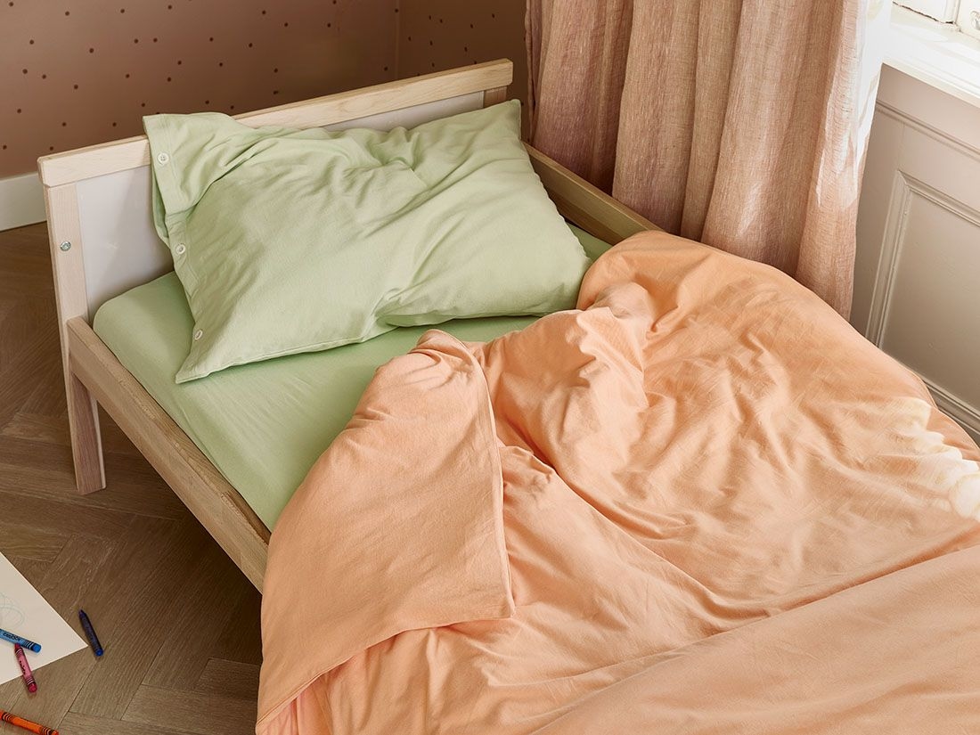 Kinderspannbettlaken Baumwolljersey Pistachio Green 70x145x15
