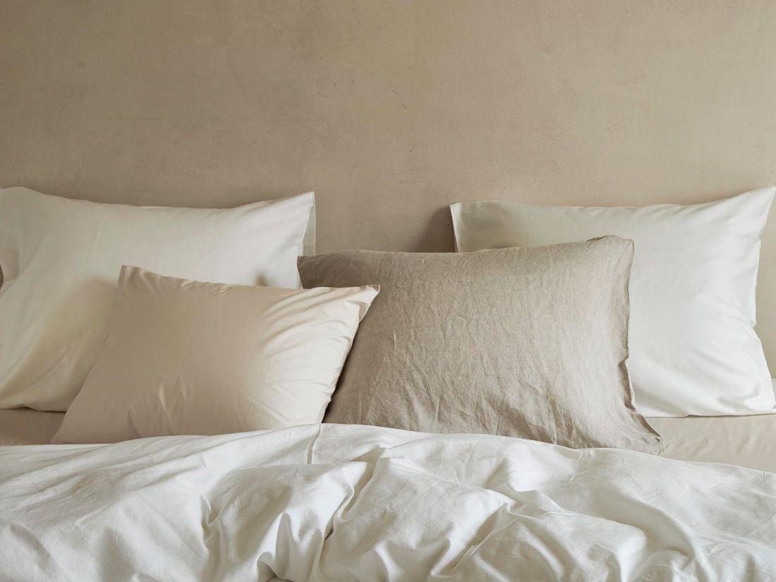 Kissenbezug Baumwollsatin Warm White