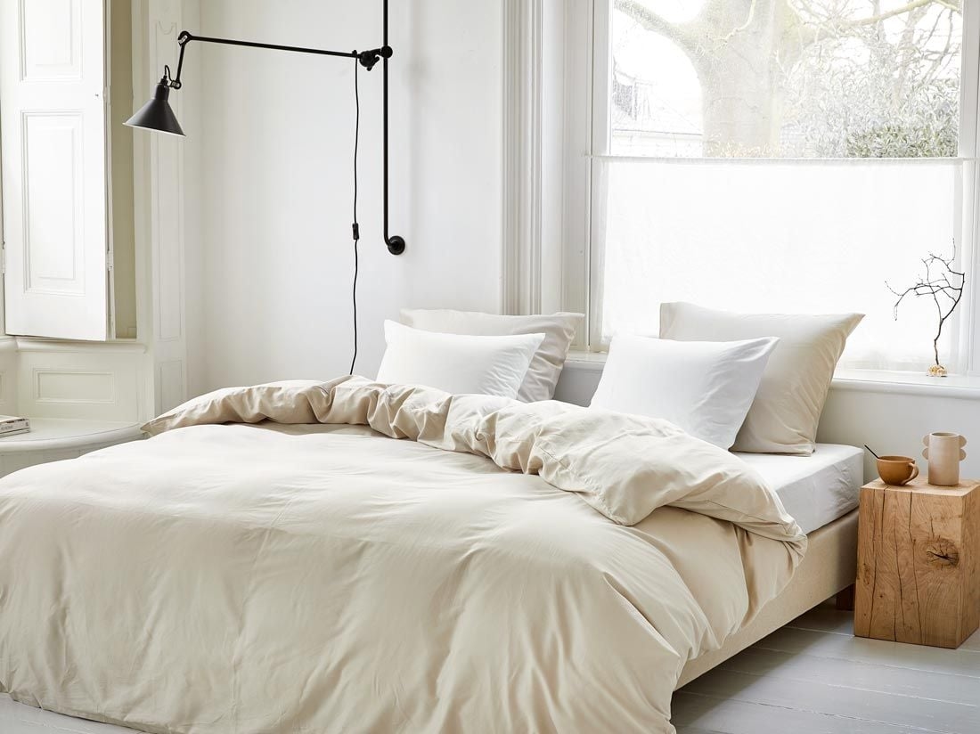 Satin-Bettwäsche Sandy Grey