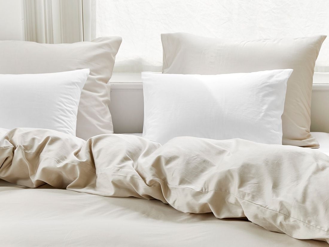 Kissenbezug Baumwollsatin Sandy Grey