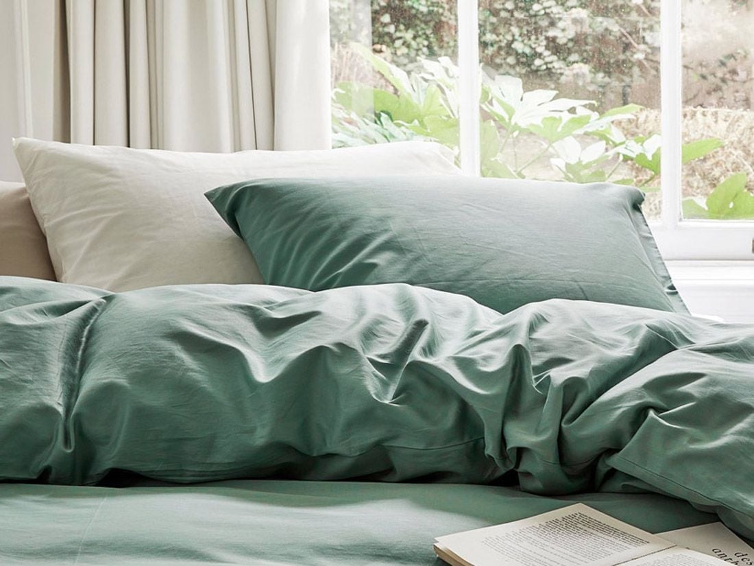 Kissenbezug Baumwollsatin Sea Green