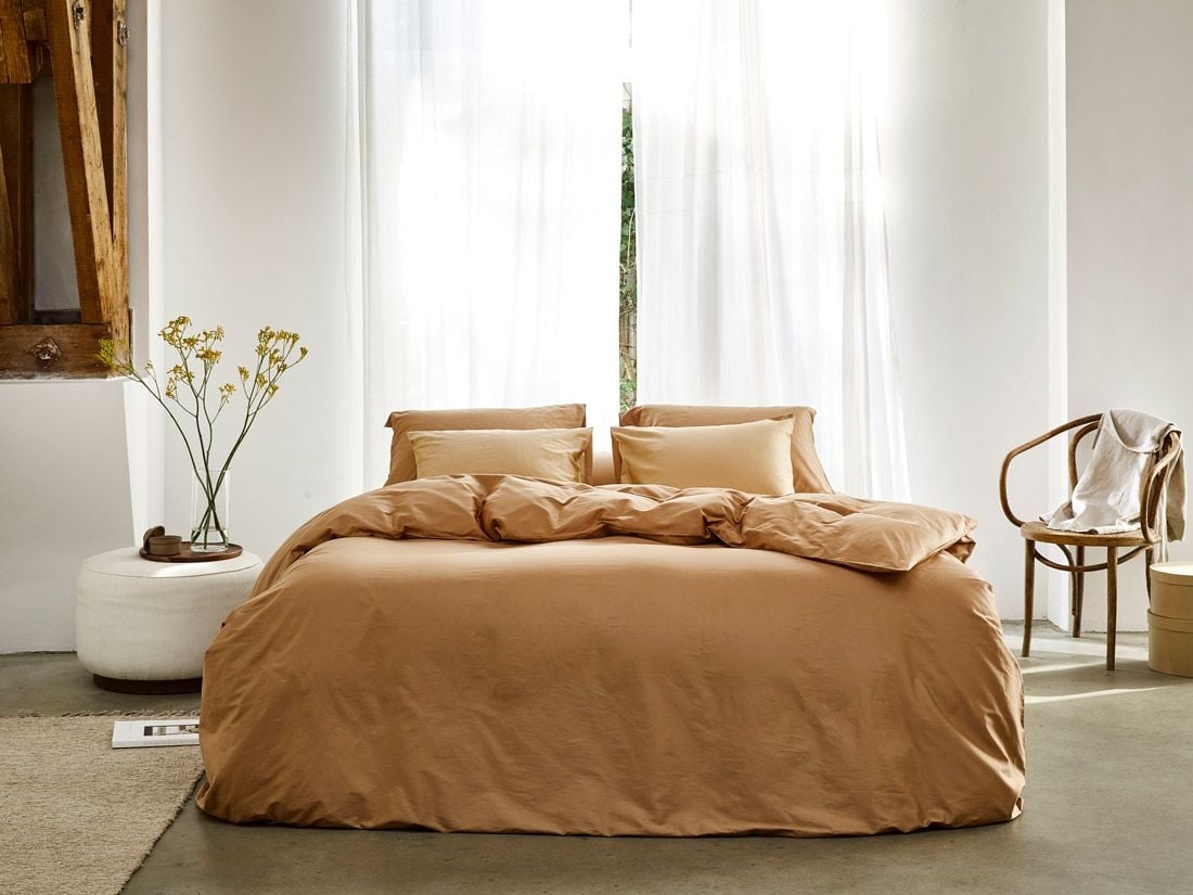 Satin-Bettwäsche Caramel