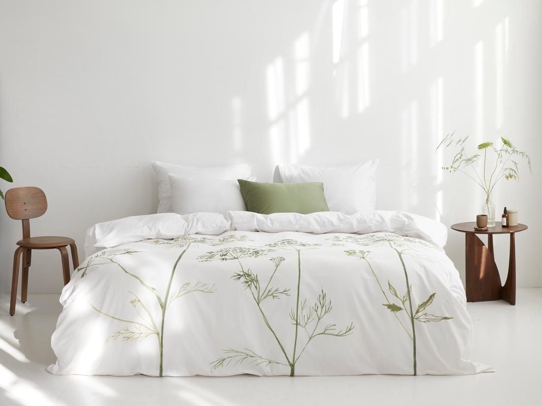 Satin-Bettwäsche Dill Flower