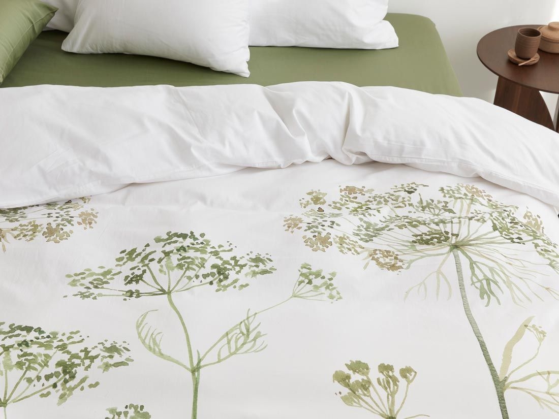 Satin-Bettwäsche Dill Flower