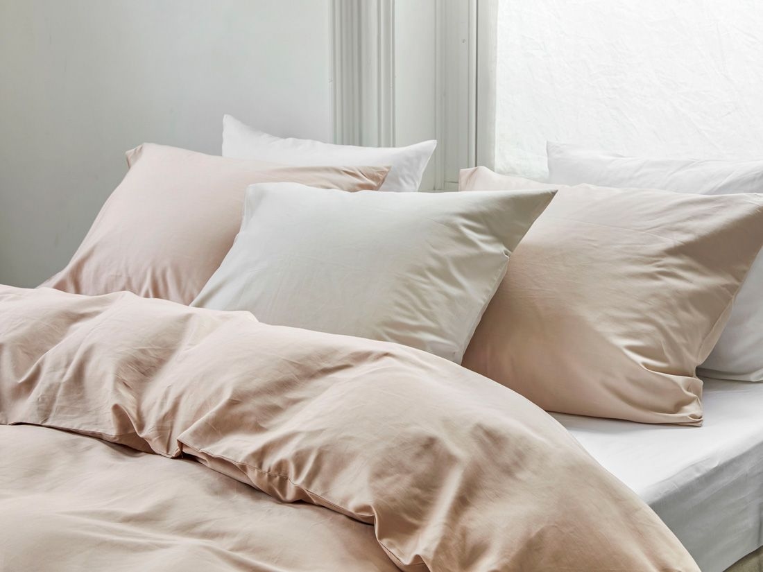 Kissenbezug Baumwollsatin Dusty Rose