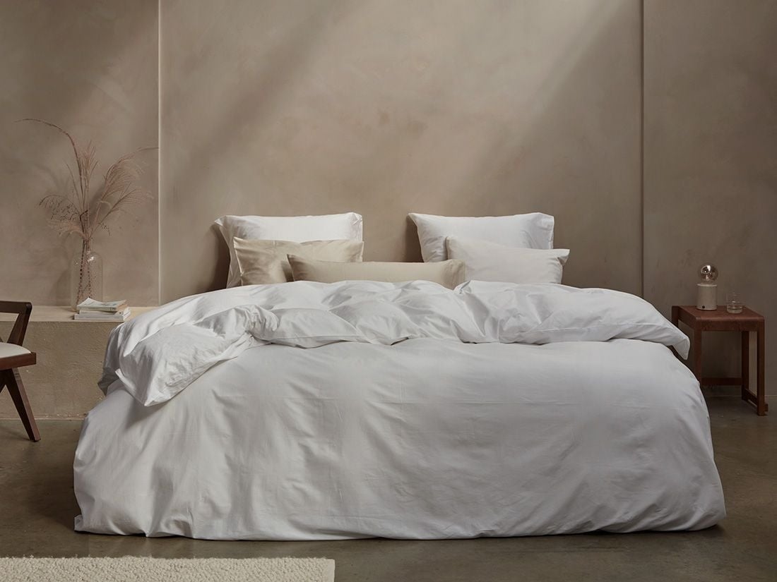 Satin-Bettwäsche Pure White