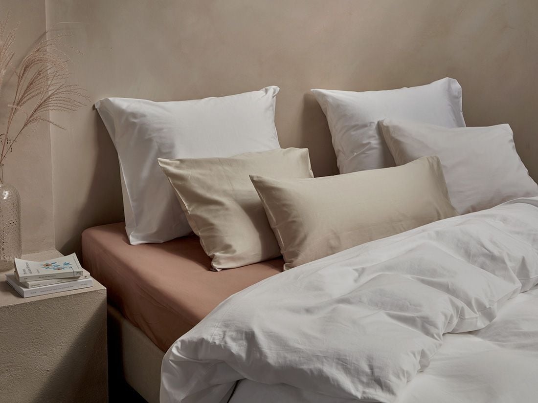 Satin-Bettwäsche Pure White