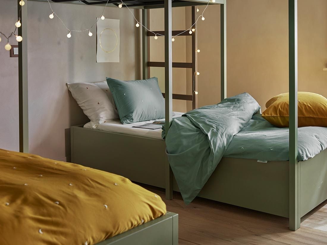 Kinderbettwäsche Baumwollsatin Sea Green Moon