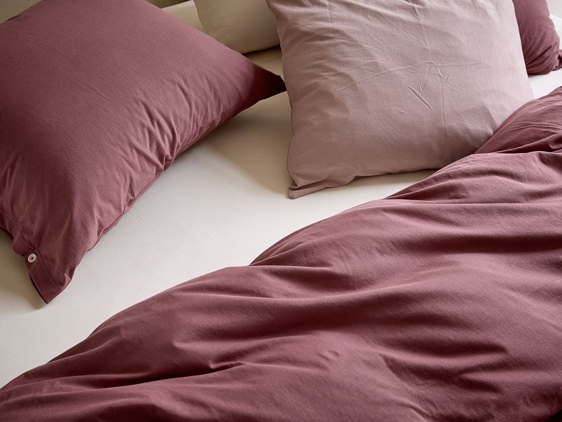 Kissenbezug Baumwolljersey Evening Rose