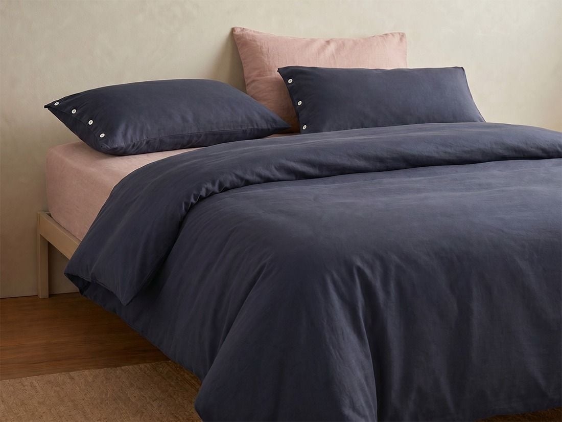 Jersey-Bettwäsche Indigo Blue