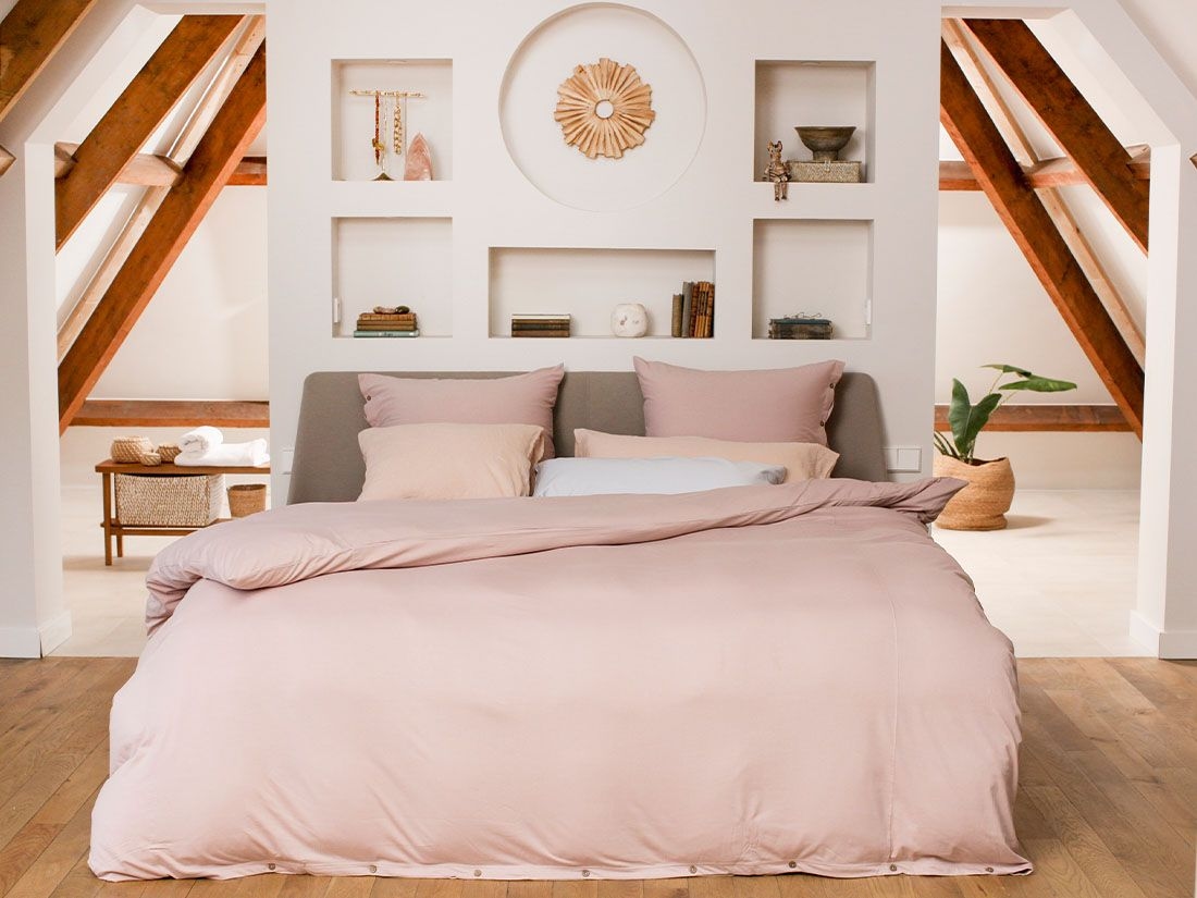 Jersey-Bettwäsche Vintage Rose