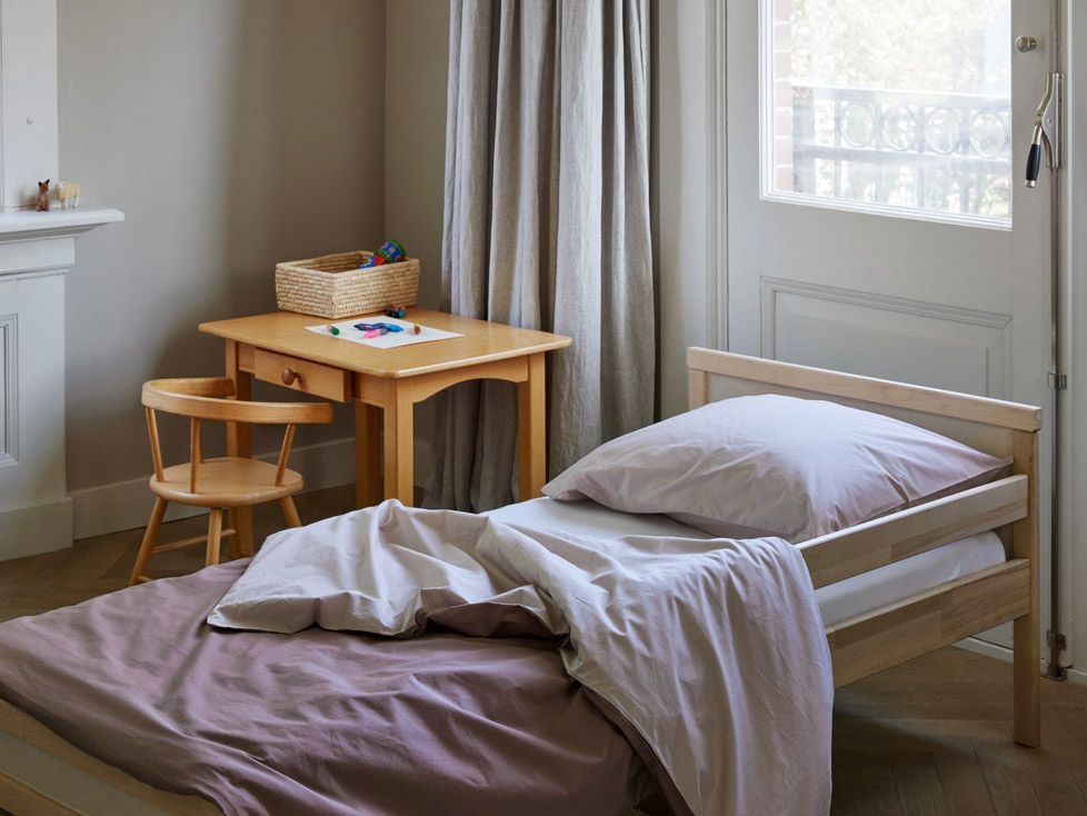 Kinderbettwäsche Perkal-Baumwolle Double Face Rose/Mauve