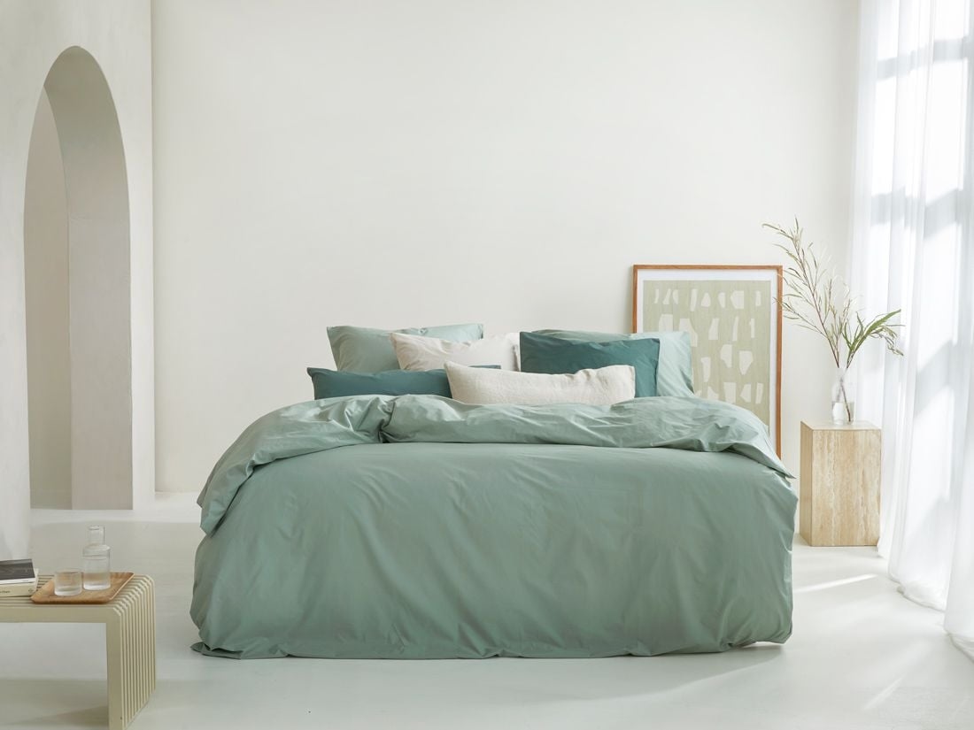 Perkal-Bettwäsche Jade Green