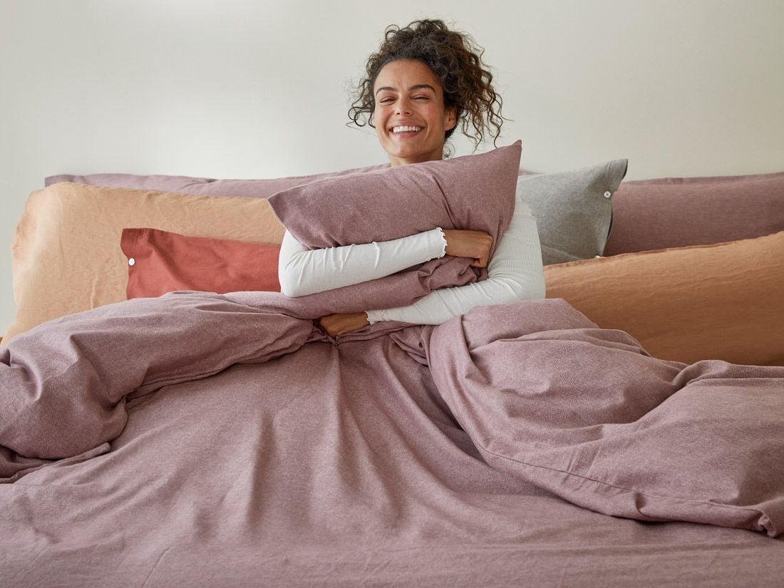 Kissenbezug Flanell Mauve Chambray