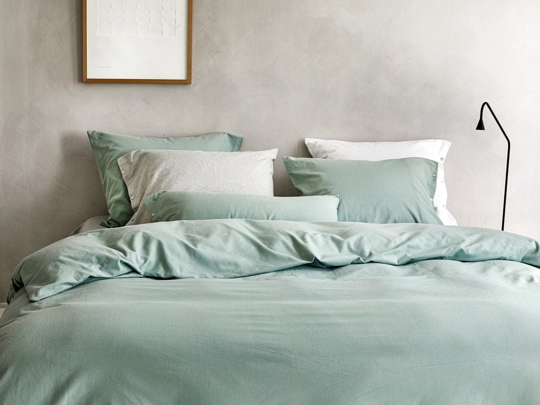 Flanell-Bettwäsche Pale Green