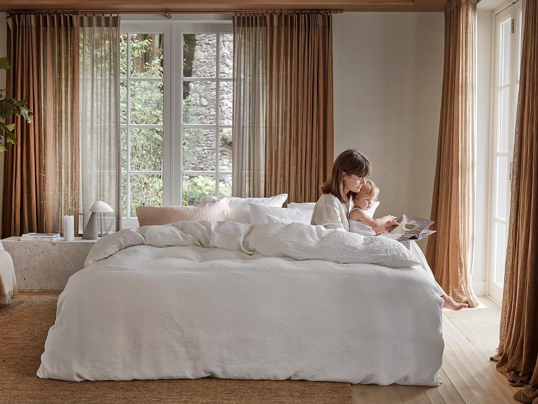 Leinen-Bettwäsche Pure White