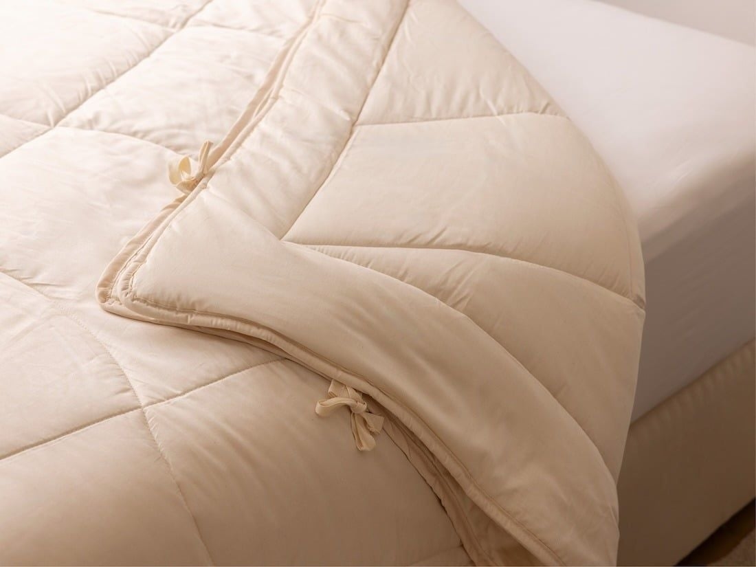 4-Jahreszeiten-Bettdecke Schurwolle 240x220