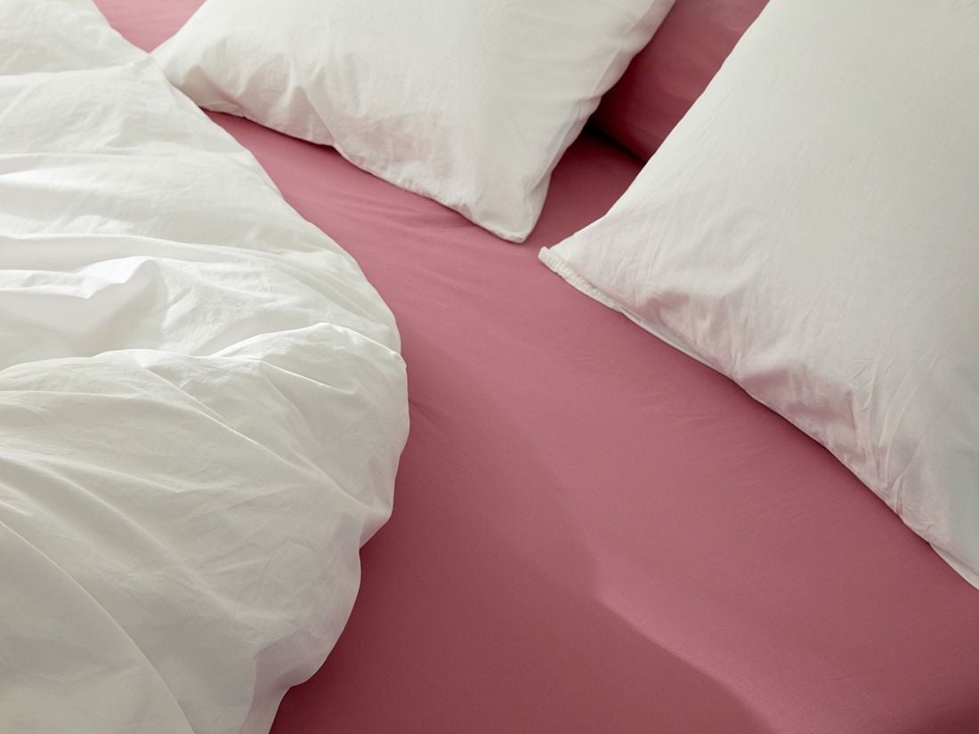 Spannbettlaken Perkal-Baumwolle Raspberry Dream