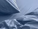 Spannbettlaken Perkal-Baumwolle Serene Blue