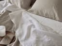 Laken Gewaschenes Leinen Pure White