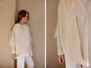 Kimono Jacke Baumwolle gestrickt Warm White
