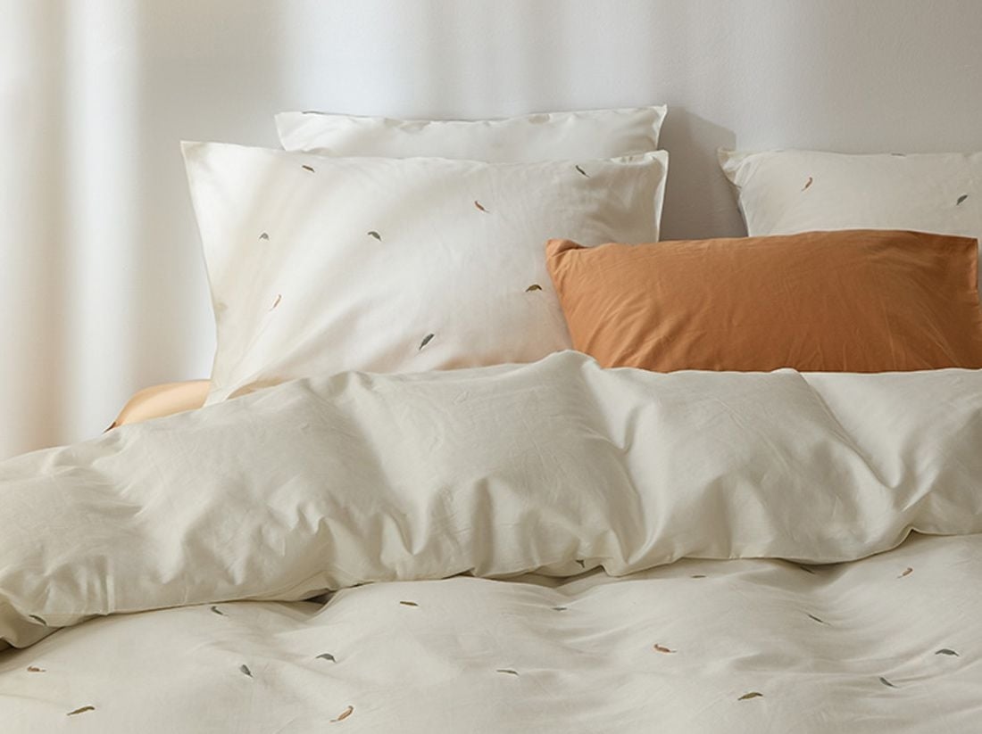 Kissenbezug Baumwollsatin Multicolour Feather