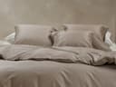 Kissenbezug Baumwollsatin Warm Taupe