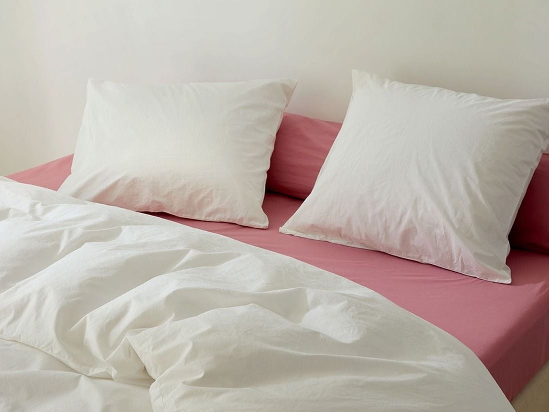 Kissenbezug Perkal-Baumwolle Blissful White