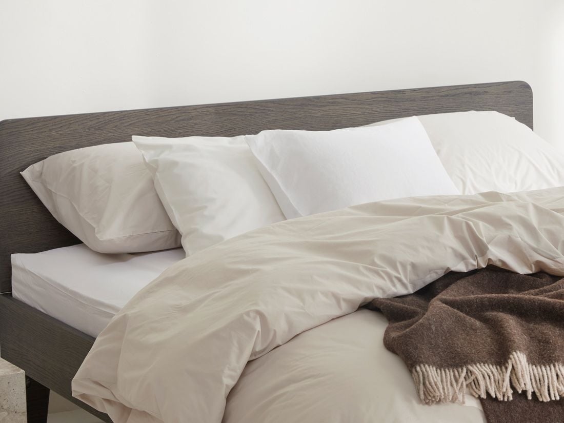 Kissenbezug Perkal-Baumwolle White Sand