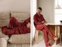 Pyjamahose Herren Flanell Red Velvet