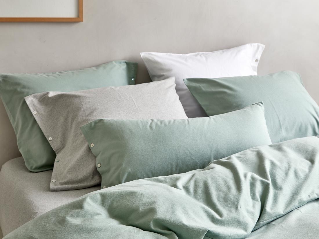 Kissenbezug Flanell Pale Green 80x80