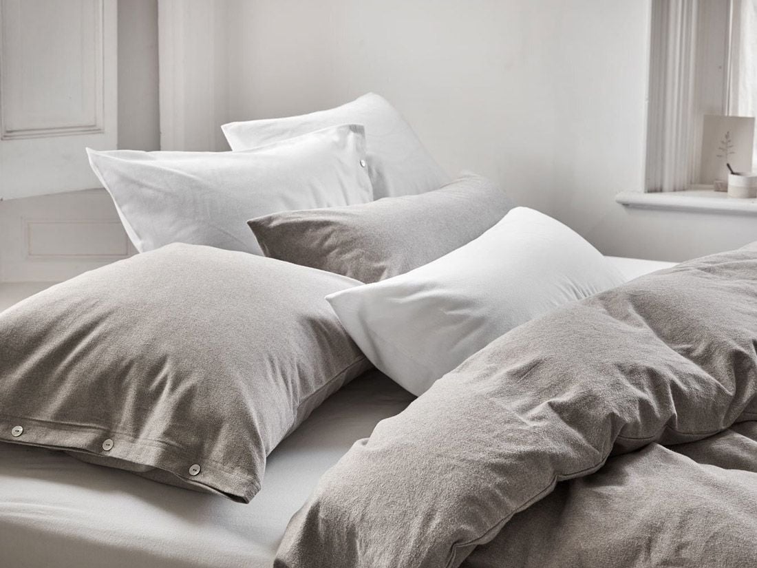 Flanell-Bettwäsche Stone Brown