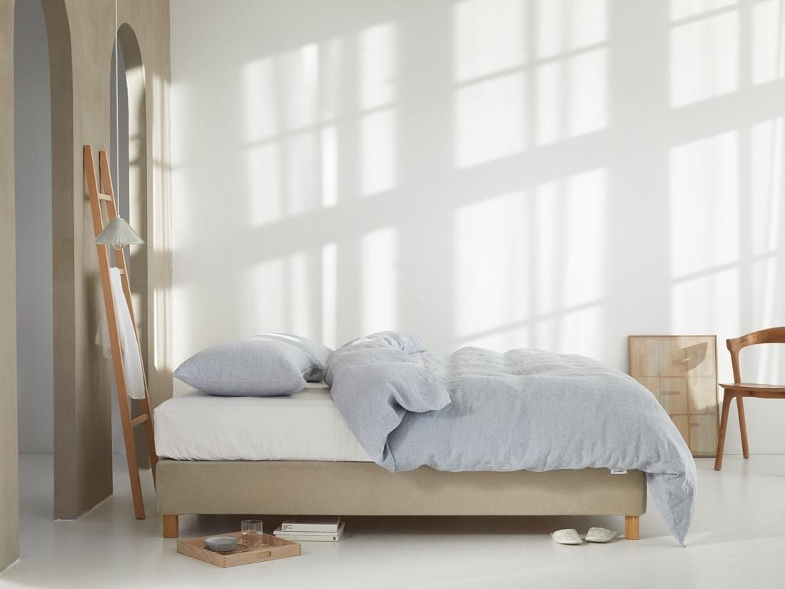 Leinen-Bettwäsche Blue Chambray