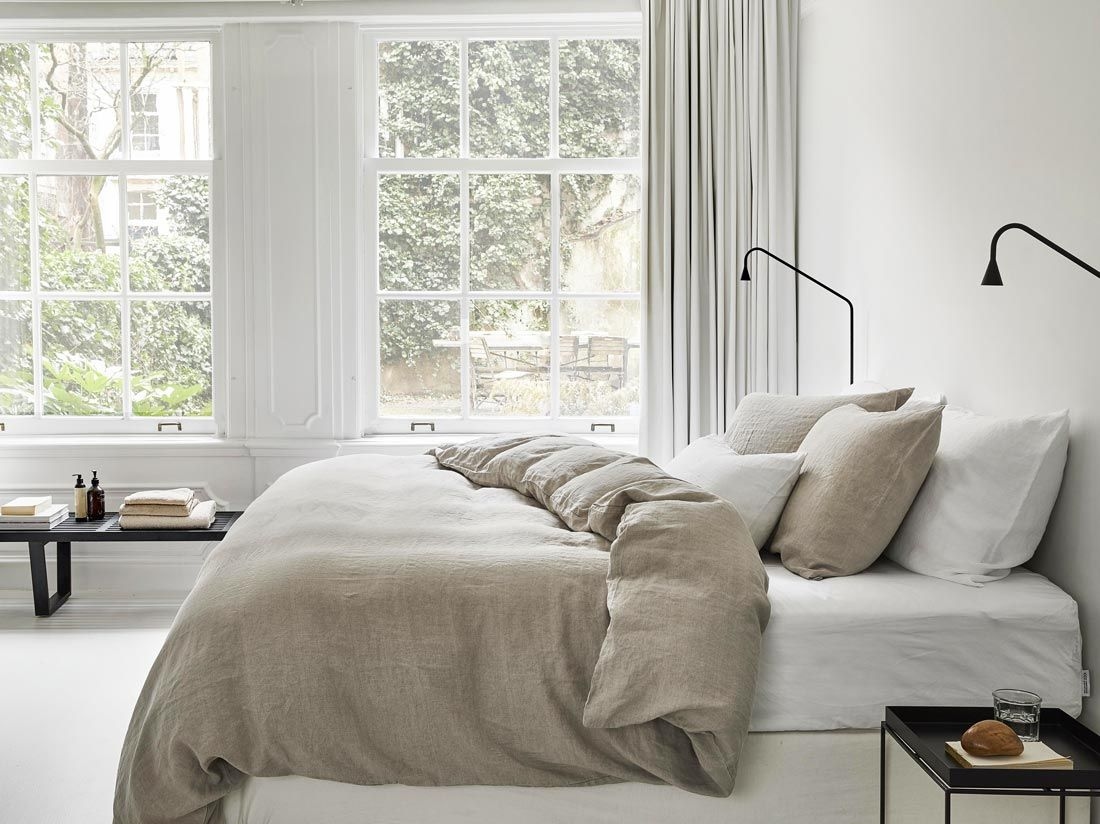 Leinen-Bettwäsche Naturell