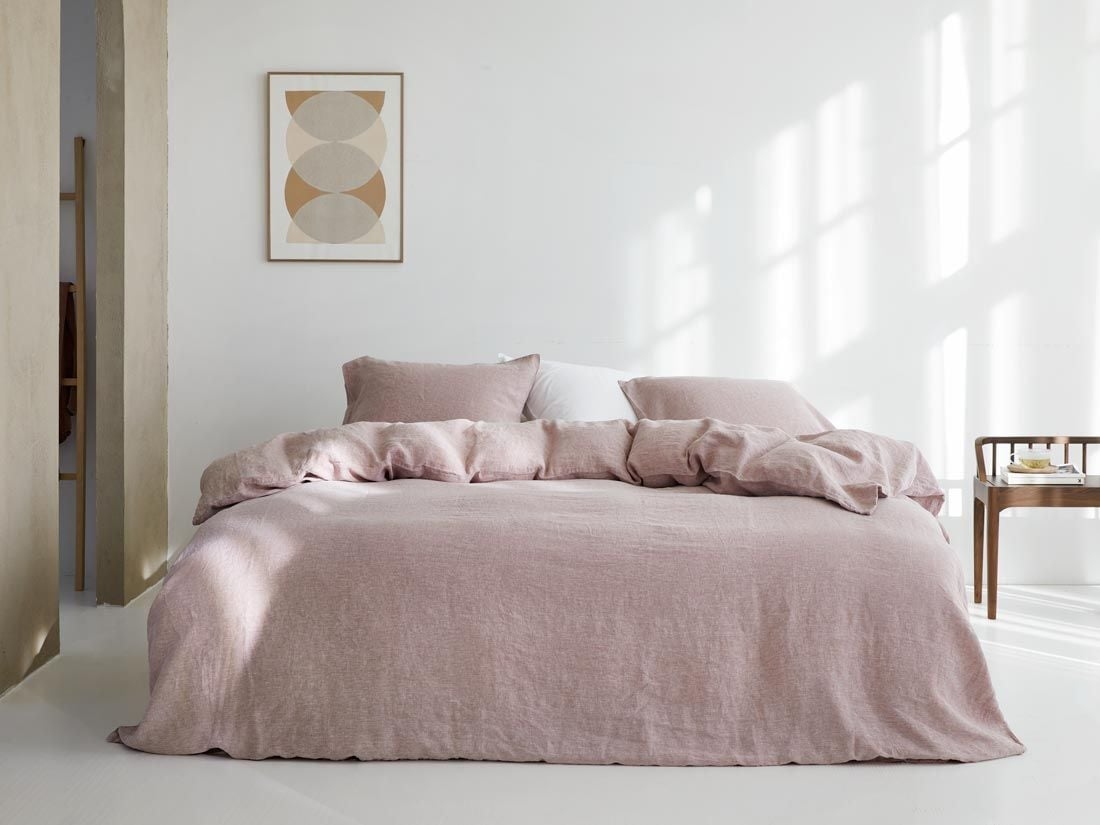 Leinen-Bettwäsche Rose Chambray