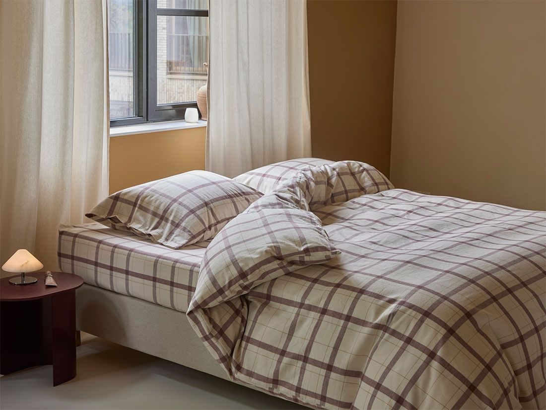 Flanell-Bettwäsche Mauve Check