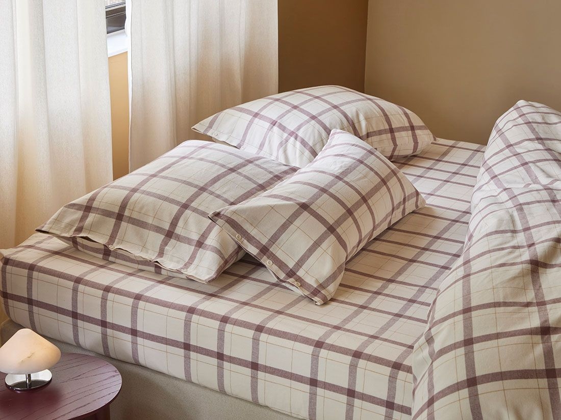 Flanell-Bettwäsche Mauve Check