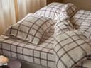 Spannbettlaken Flanell Mauve Check