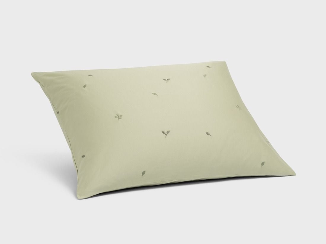 Kissenbezug Baumwollsatin Light Olive Botanical