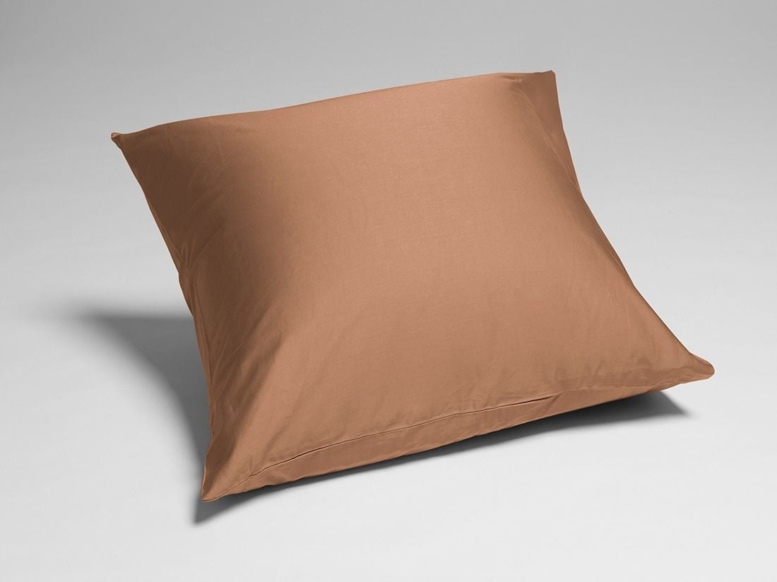 Kissenbezug Baumwollsatin Caramel