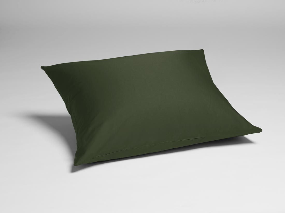Kissenbezug Baumwollsatin Dark Olive