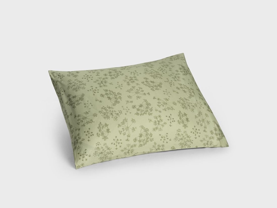 Kissenbezug Baumwollsatin Green Bloom