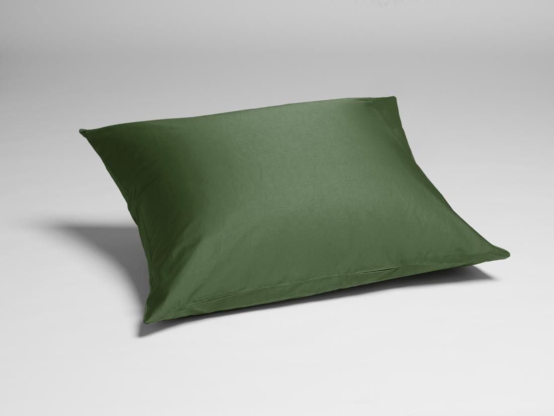 Kissenbezug Baumwollsatin mid olive 50x60