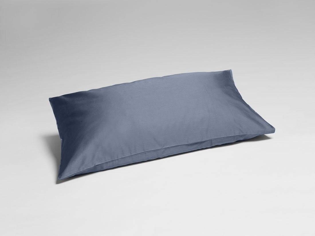 Kissenbezug Baumwollsatin Misty Blue