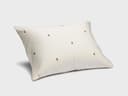 Kissenbezug Baumwollsatin Warm White/Ochre Moon